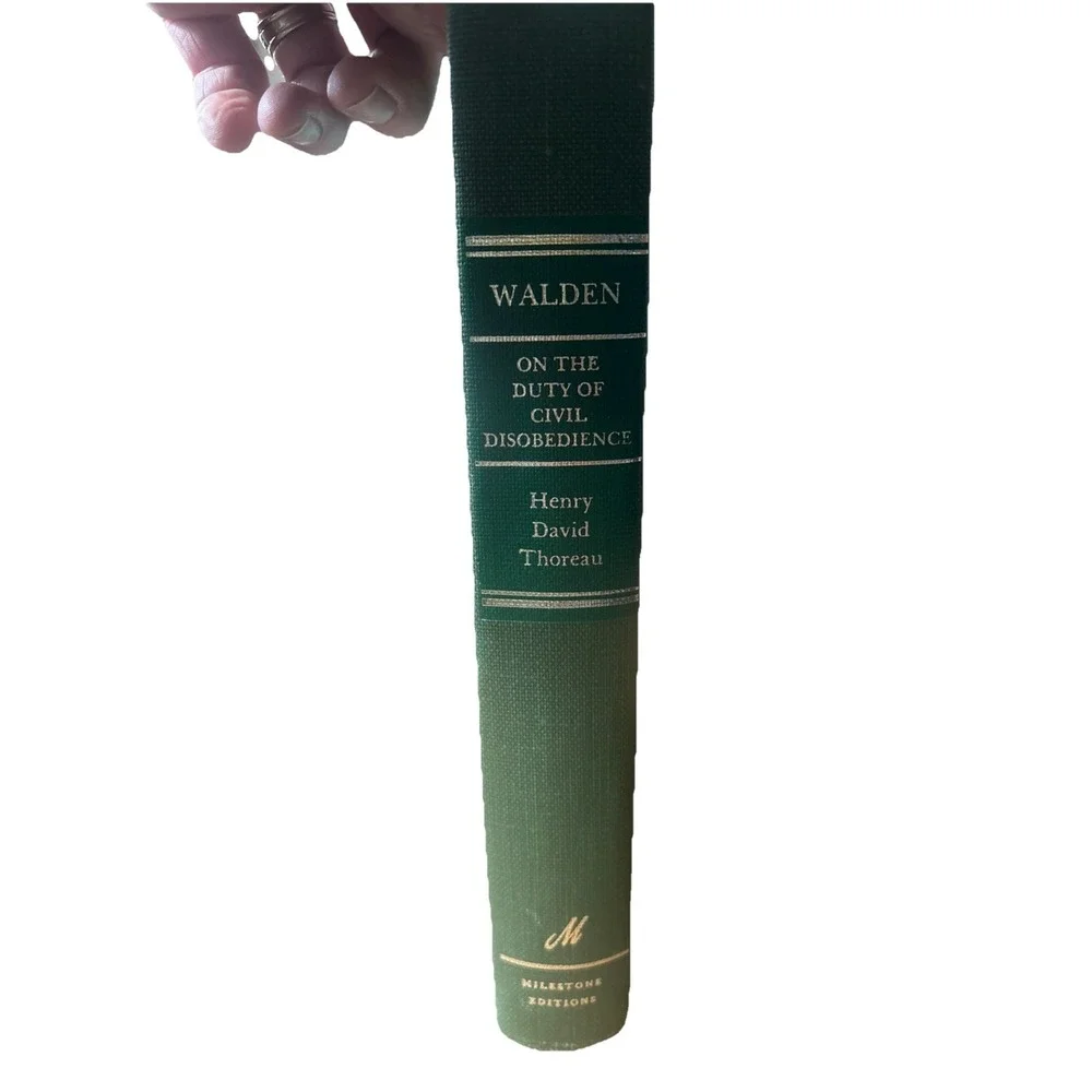 Walden On the Duty of Civil Disobedience Thoreau Hardcover Milestone Edition